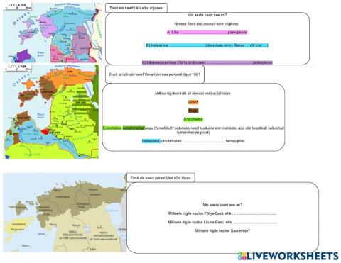 Liivi sõda - kaardid