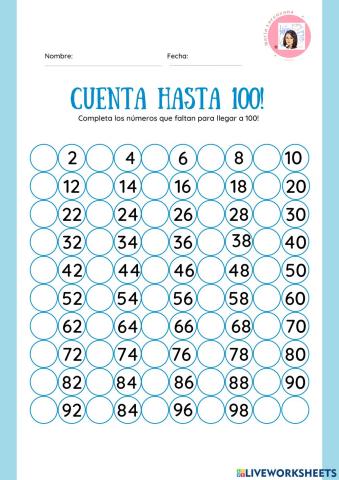 Cuenta hasta 100