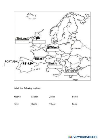 Political map Europe
