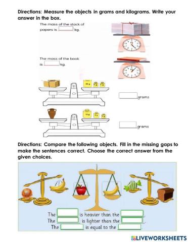 Measuring and Comparing Mass