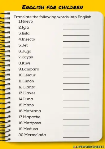 Vocabulary alphabet efc