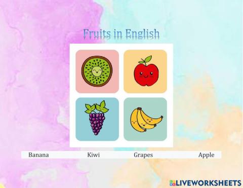 Fruits in English