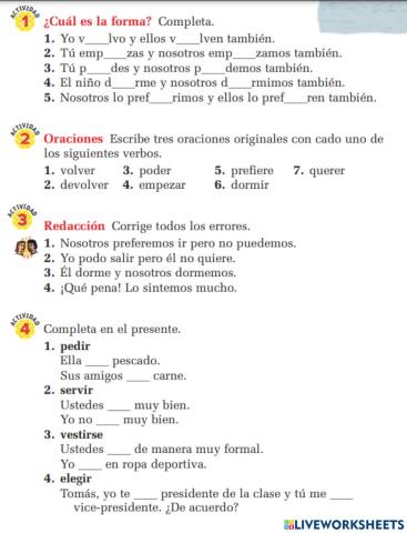 Verbos de cambio radical