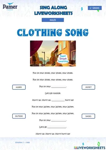SAL-SEM1-2.º grado-ING-I BIM-CLOTHING SONG