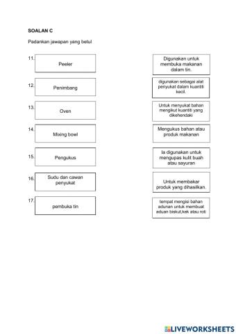Alatan dan Bahan Pembuatan Desert Tempatan-Kuih Tradisional