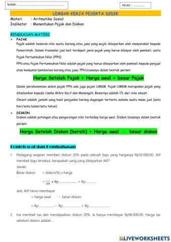 Diskon dan Pajak