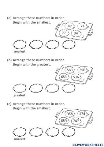 Ordering Numbers within 1000