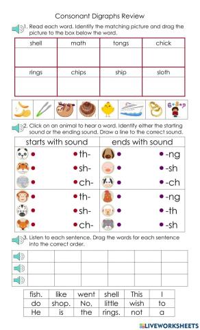 Consonant Digraphs Review