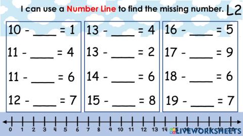 Find the Missing Subtrahend L2