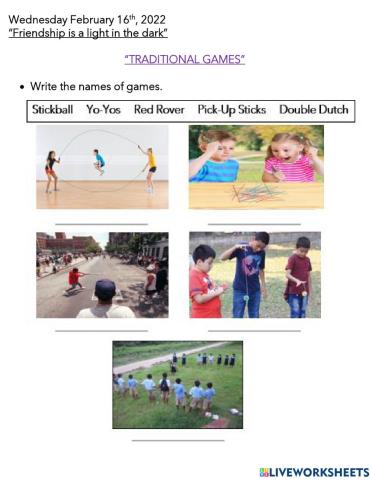 Traditional games