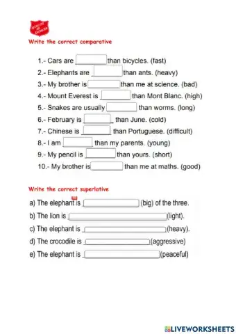 Comparative ans Superlative