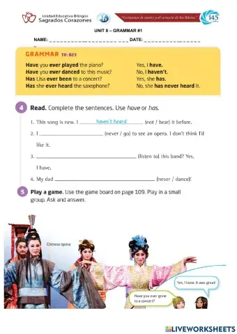 Present Perfect Vocabulary