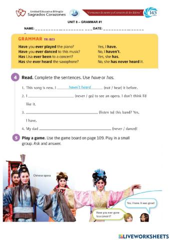 Present Perfect Vocabulary