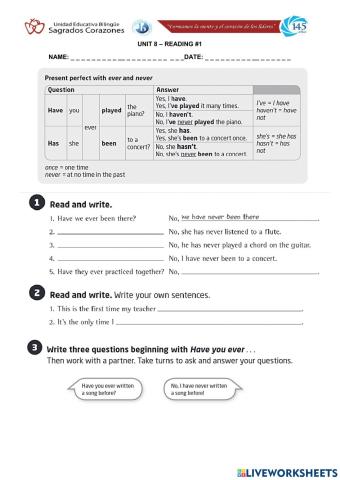 Present Perfect Vocabulary