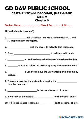 Question Answer of Chapter 5