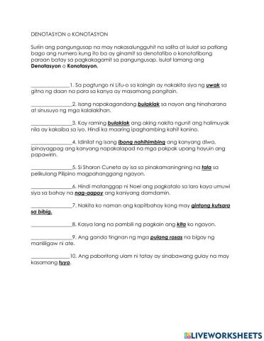 Denotasyon o Konotasyon