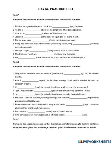 Day 64 Practice test 2