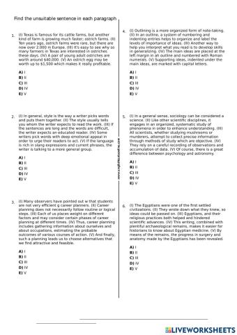 Find the irrelevant sentence