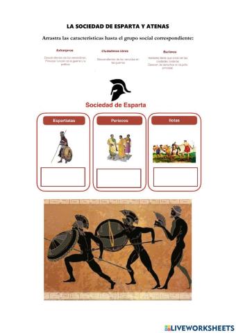 La sociedad en Esparta y Atenas