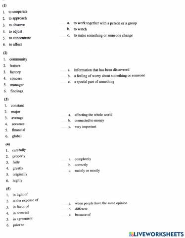 Module E- Vocabulary Practice