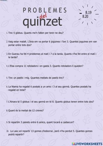 Quinzet serie 8.19-8.20
