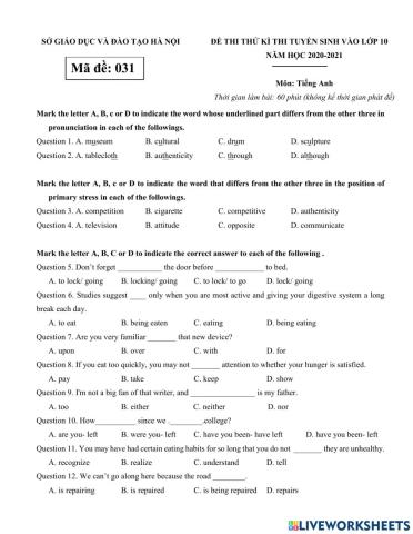 E9 - practice test no 8