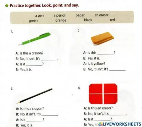 Look, point, and say