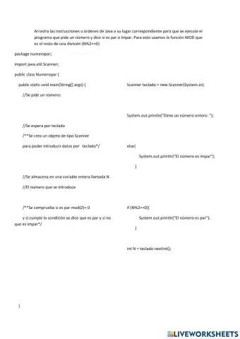 Programa Java número par