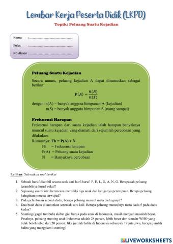 Peluang Suatu Kejadian