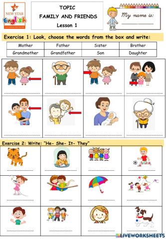 Starters- Family and friends- Lesson 1