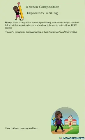 Expository Essay: Favorite Subject