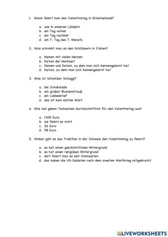 Valentinstag Traditionen