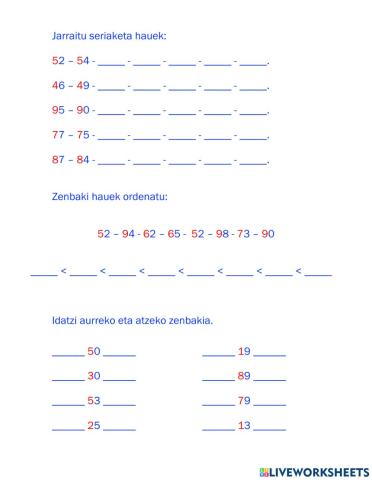 Zenbakiekin jolasean