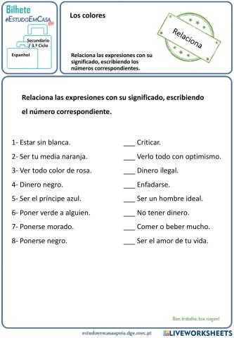 Expresiones con colores