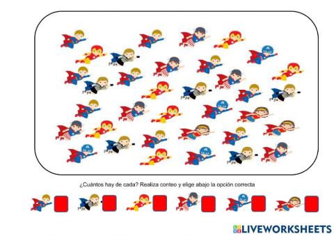 Ejercicio de conteo. Discriminación visual