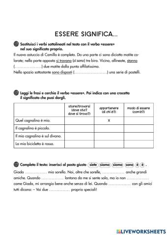 Essere e avere tempi semplici