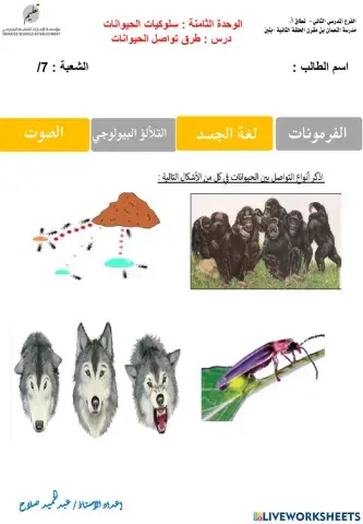 طرق تواصل الحيوانات