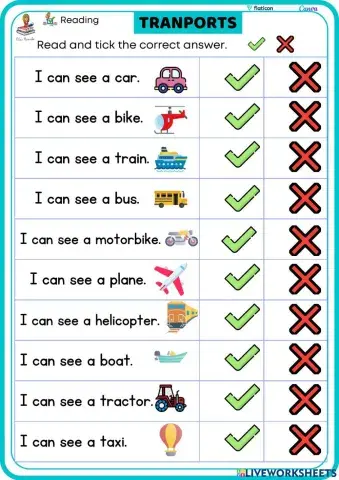 Reading Starters Transports 01