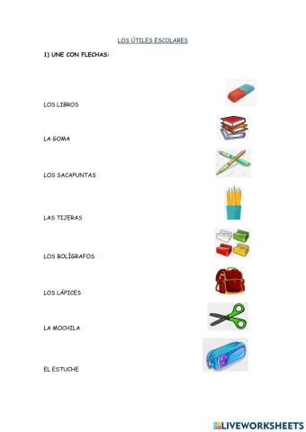 Los útiles escolares