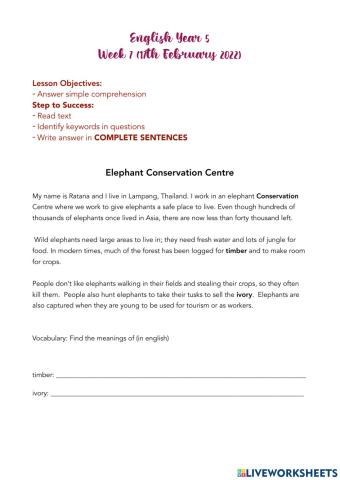 Reading Comprehension