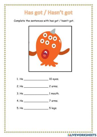 Has got - hasn't got