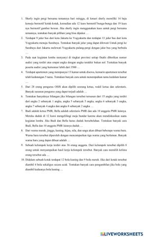 Ulangan matematika kaidah pencacahan