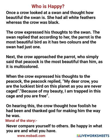 Day-10-english story-WHO IS HAPPY?