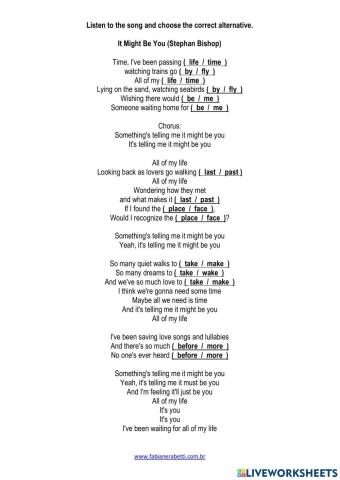 It Might Be You (Stephen Bishop)