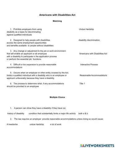 American with Disabilities Act