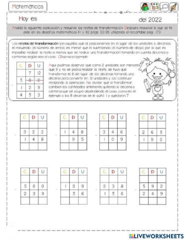 Restas con transformacion