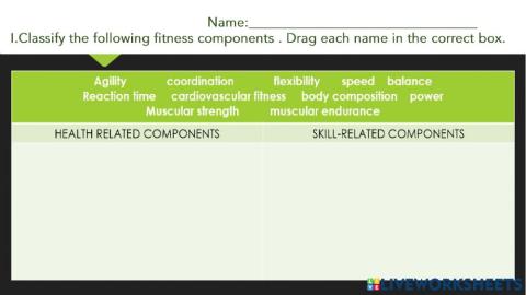 Physical activity and Fitness components