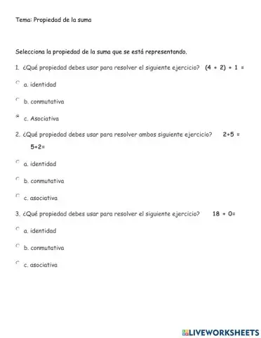 Propiedad de la suma