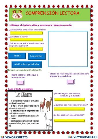 Comprensión de Texo