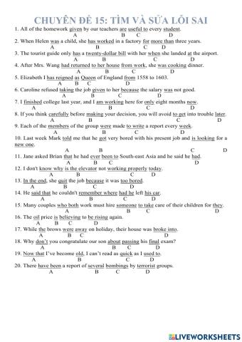 Chữa lỗi sai - Mistake Correction